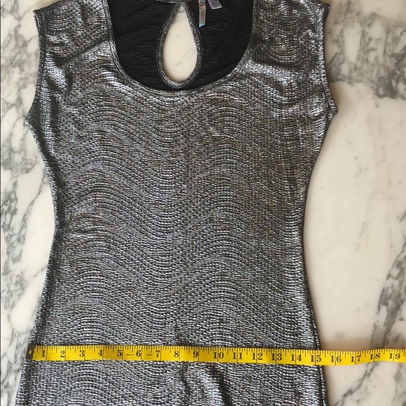 6 degrees metallic slinky mini dress - Picture 6 of 6